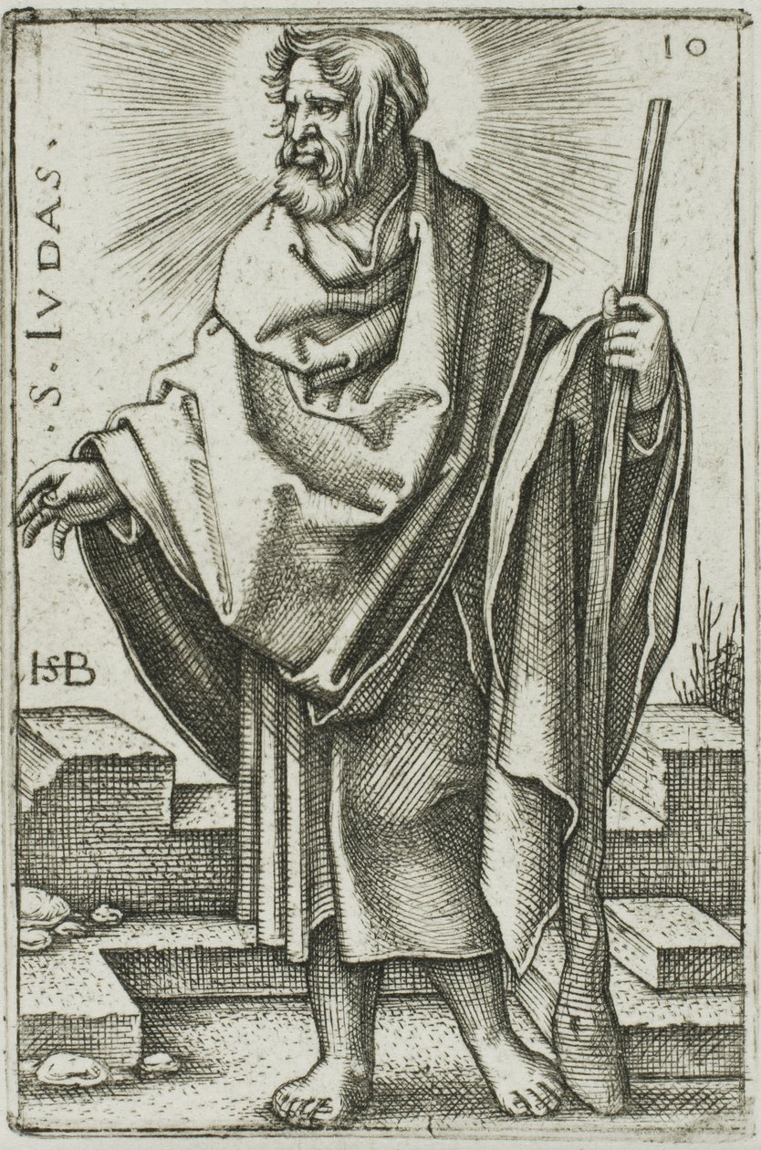 San Judas, lámina 10 de Los Doce Apóstoles de Hans Sebald Beham
