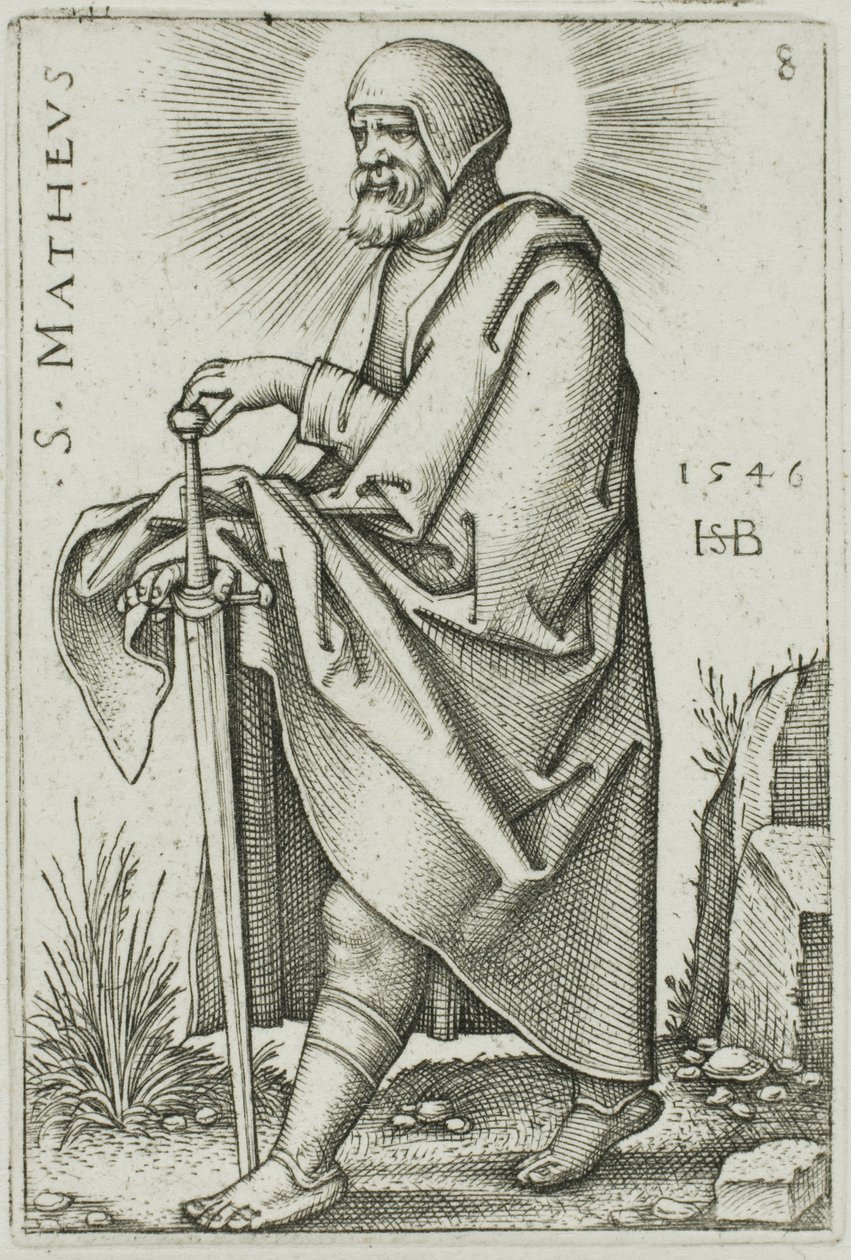 San Mateo, lámina 8 de Los doce apóstoles de Hans Sebald Beham
