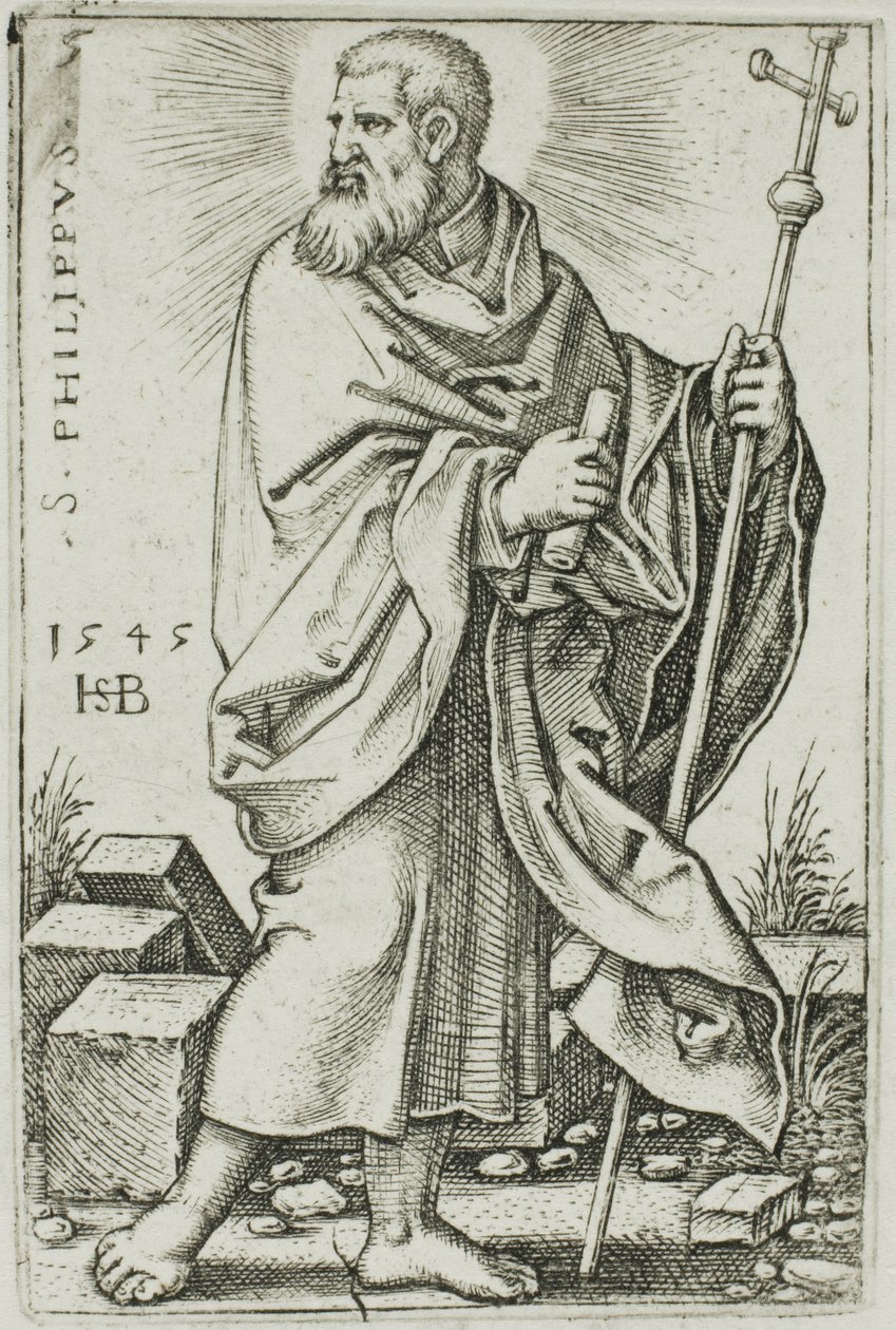 San Felipe, lámina 5 de Los Doce Apóstoles de Hans Sebald Beham