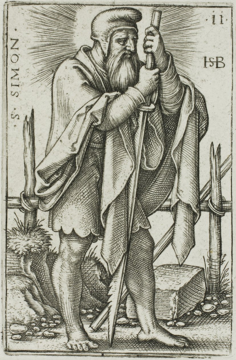 San Simón, lámina 11 de Los Doce Apóstoles de Hans Sebald Beham