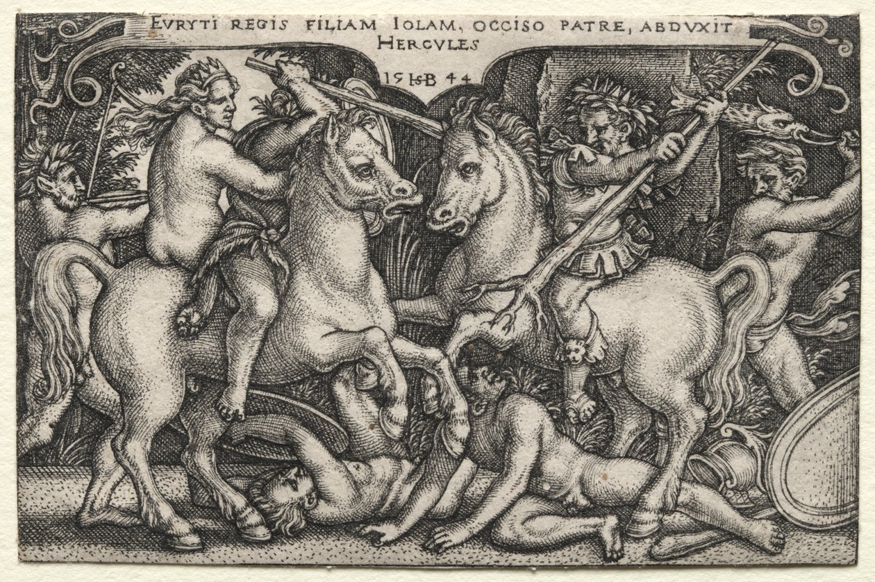 Hércules secuestra a Iole de Hans Sebald Beham