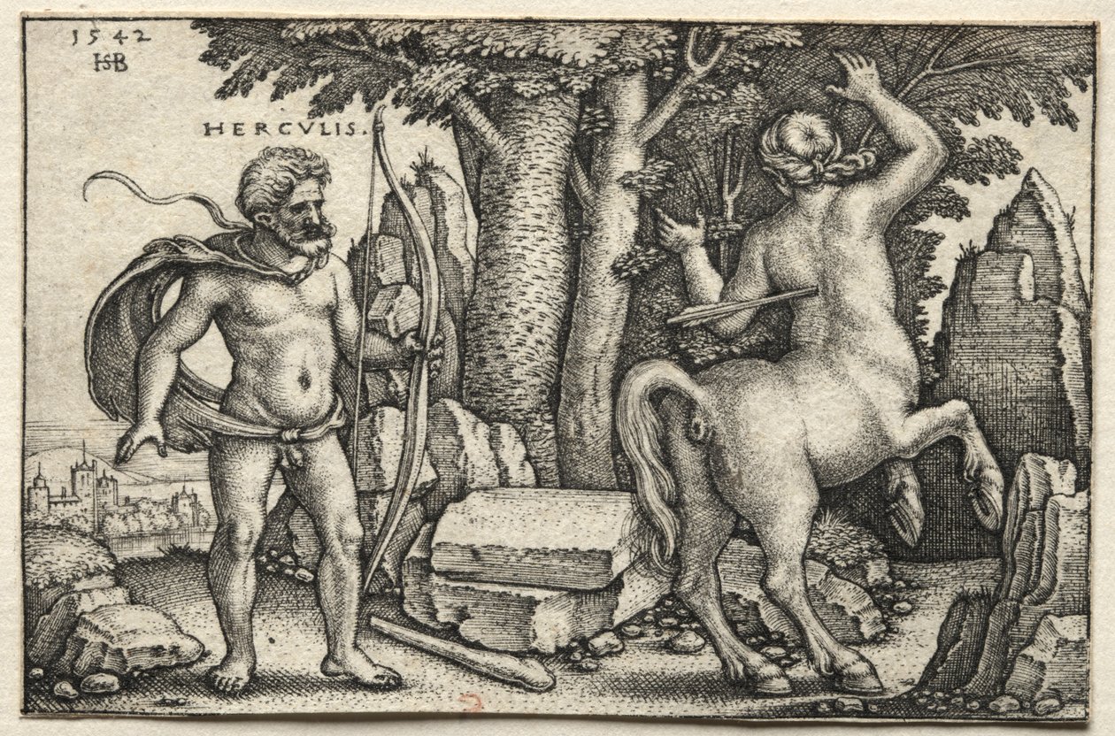 Hércules disparando a Nessus de Hans Sebald Beham