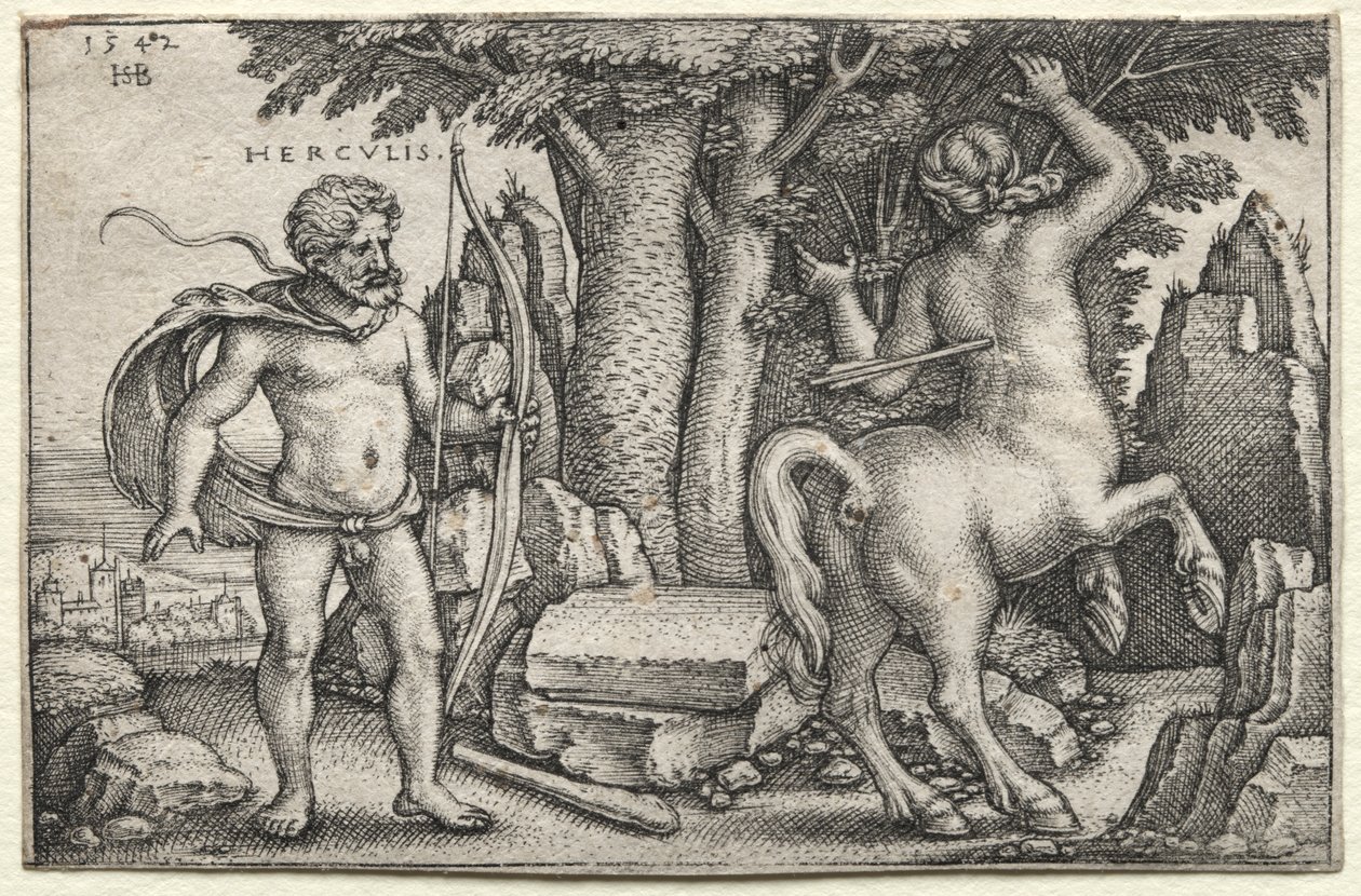 Hércules y Nessus de Hans Sebald Beham