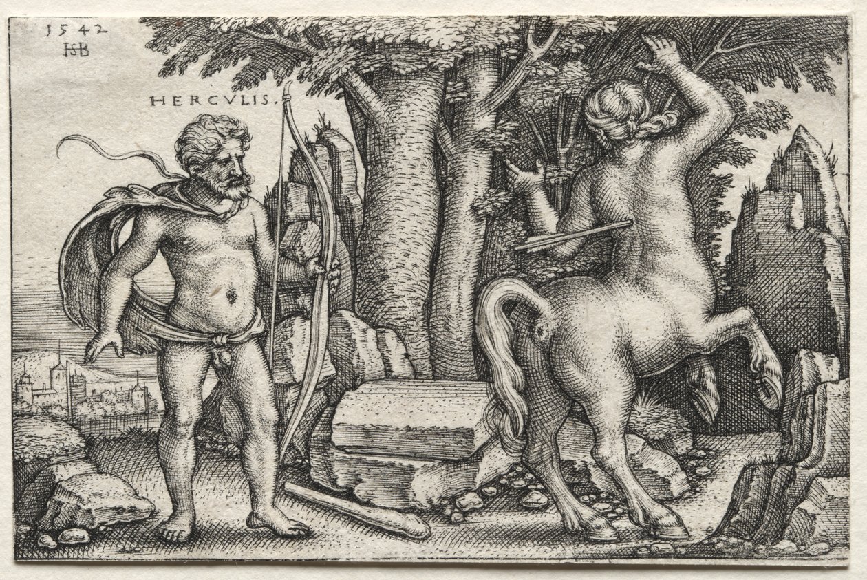 Hércules y Nessus de Hans Sebald Beham