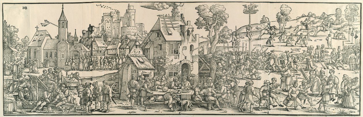La gran feria del pueblo de Hans Sebald Beham