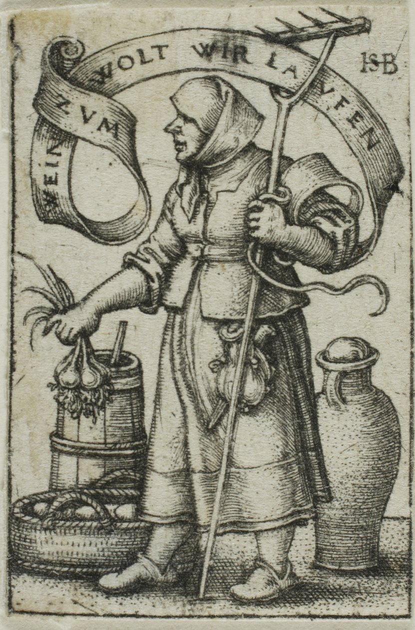 La mujer del mercado de Hans Sebald Beham