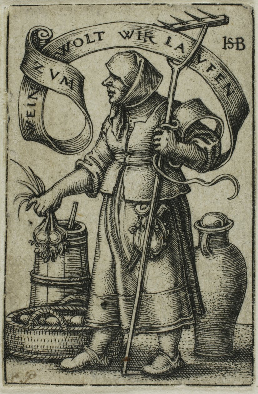 La mujer del mercado de Hans Sebald Beham