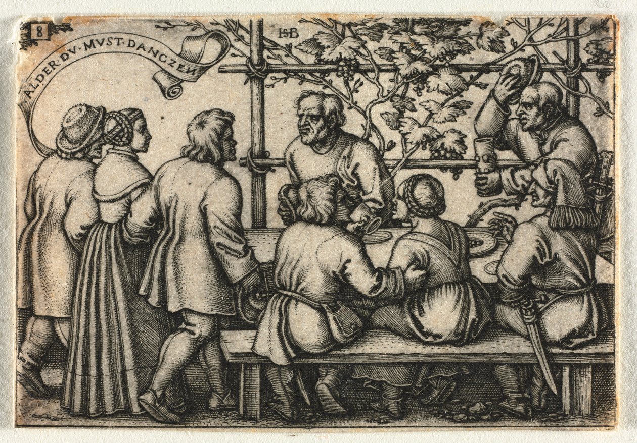 La Boda Campesina o los Doce Meses: No. 8, 1546 de Hans Sebald Beham