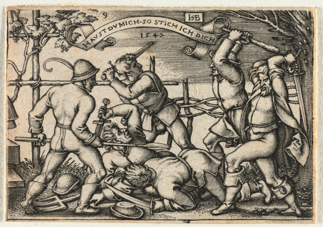La boda campesina o los doce meses: No. 9 de Hans Sebald Beham