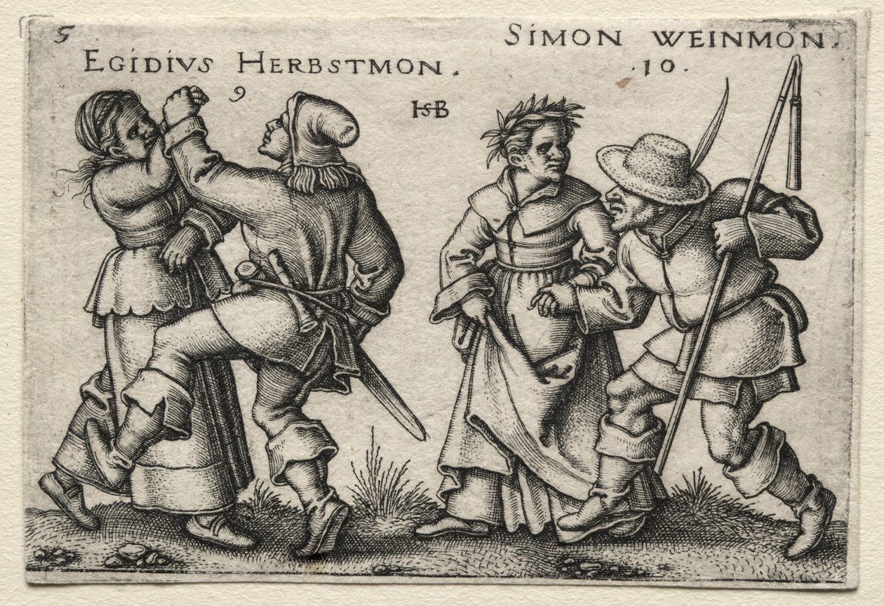 La boda del pueblo: Egidius Herbstmon / Simon Weimon de Hans Sebald Beham