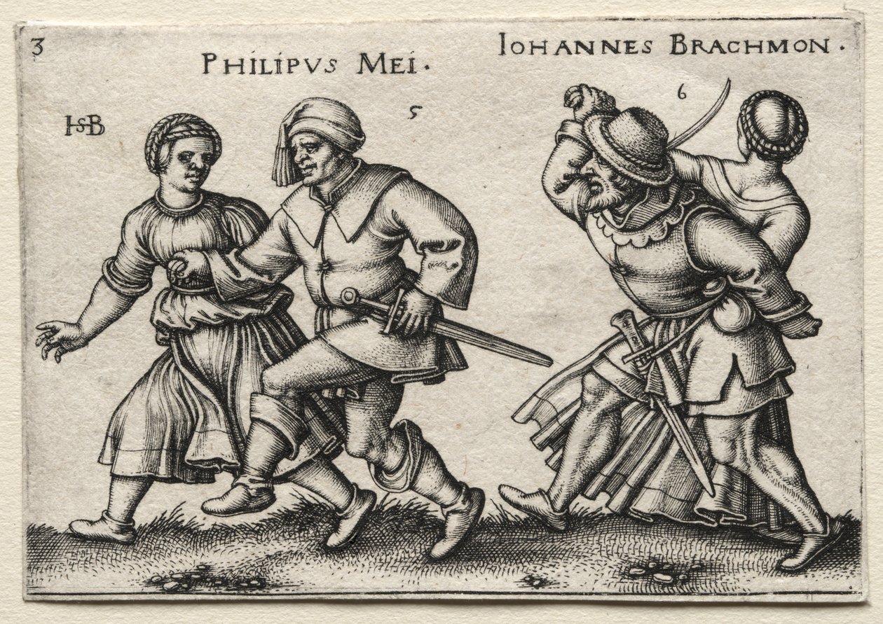 La boda del pueblo: Philipus Mei / Johannes Brachmon de Hans Sebald Beham
