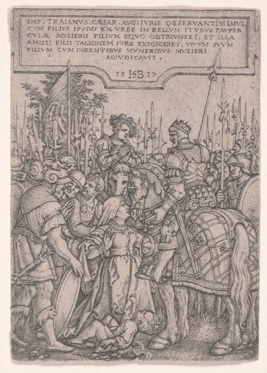 La Justicia de Trajano de Hans Sebald Beham
