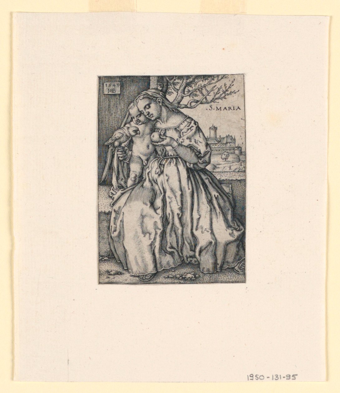 Virgen y Niño con loro de Hans Sebald Beham