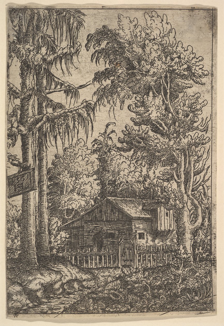 Cabaña entre árboles, 1551 de Hans Sebald Lautensack