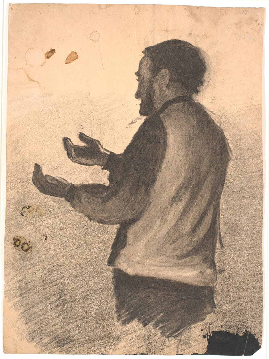 Hombre de pie aplaudiendo de Hans Smidth