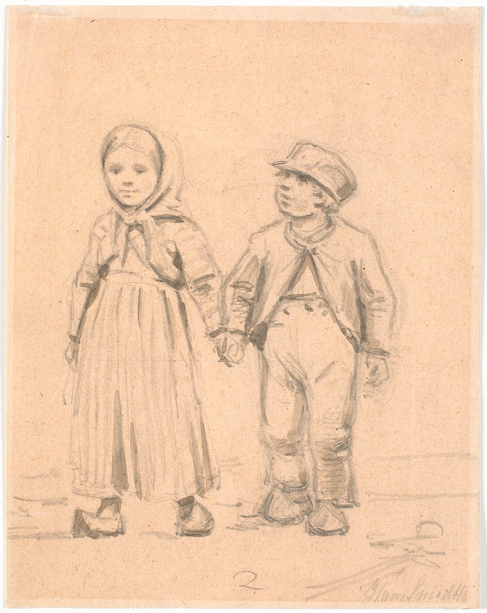 Dos niños campesinos de Hans Smidth