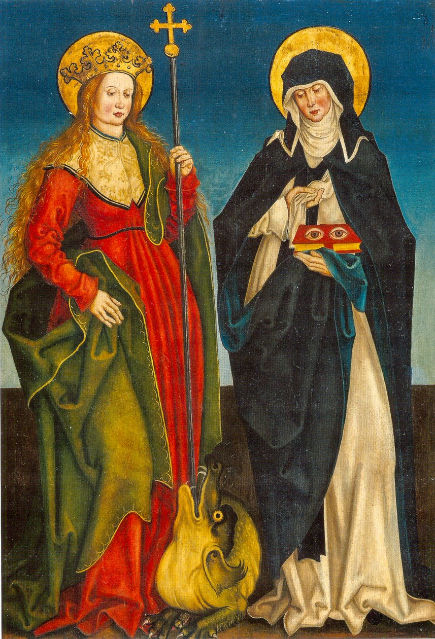 Santa Margarita y Santa Ottilia - Altar de Inzigkofen de Hans und Jakob Strüb