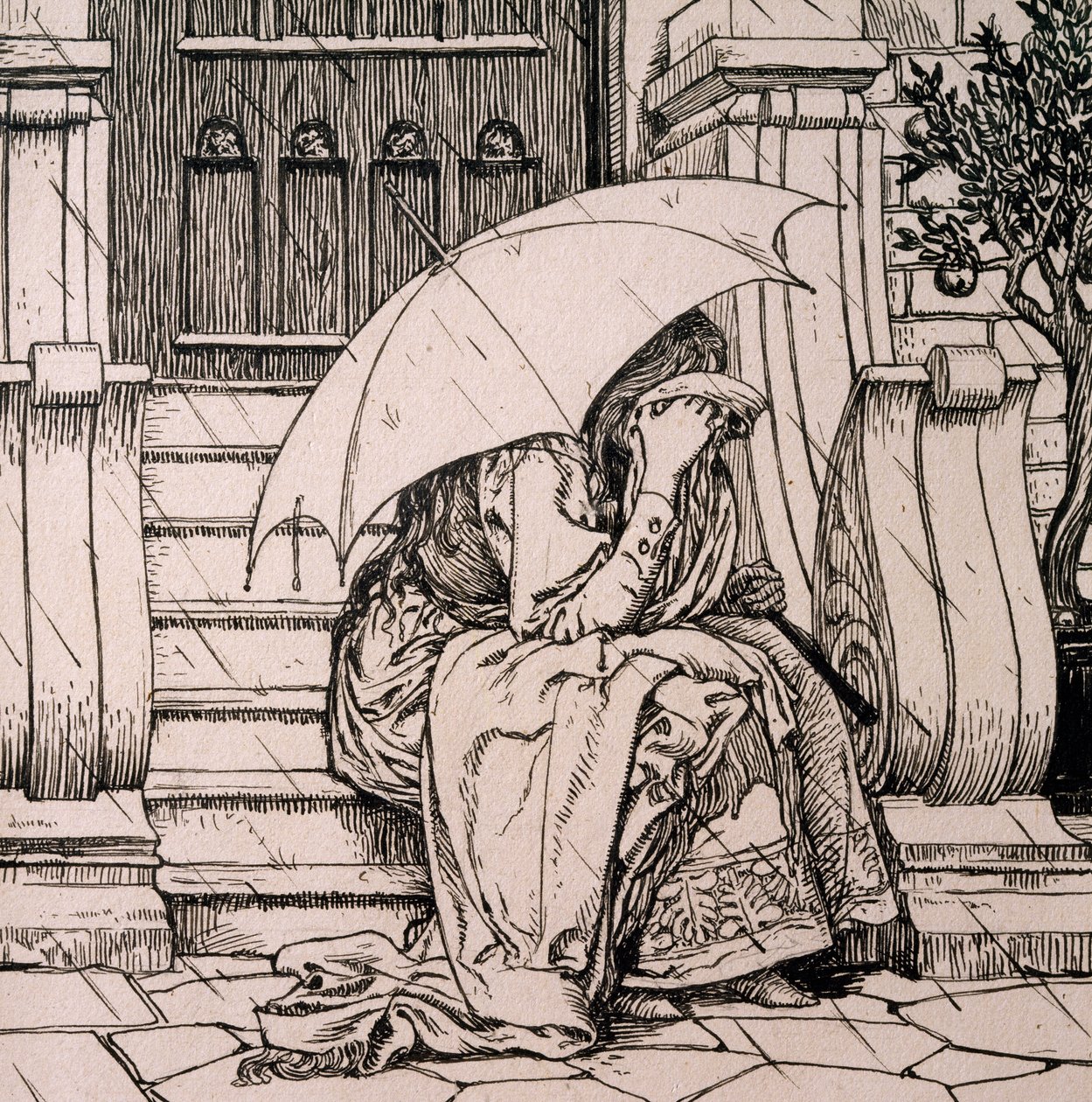Ilustración para cuento de hadas de Hans Christian Andersen de Hans Tegner