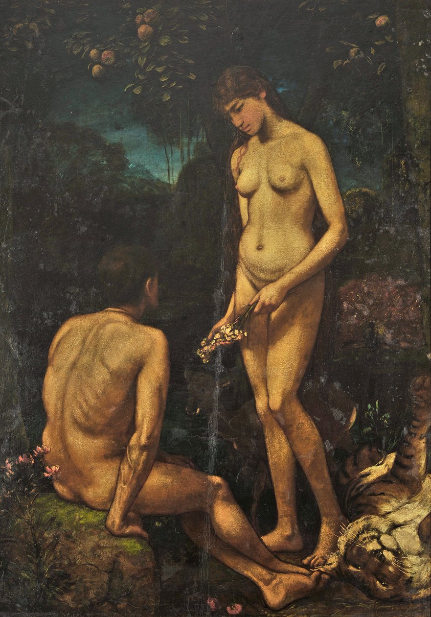 Adán y Eva de Hans Thoma