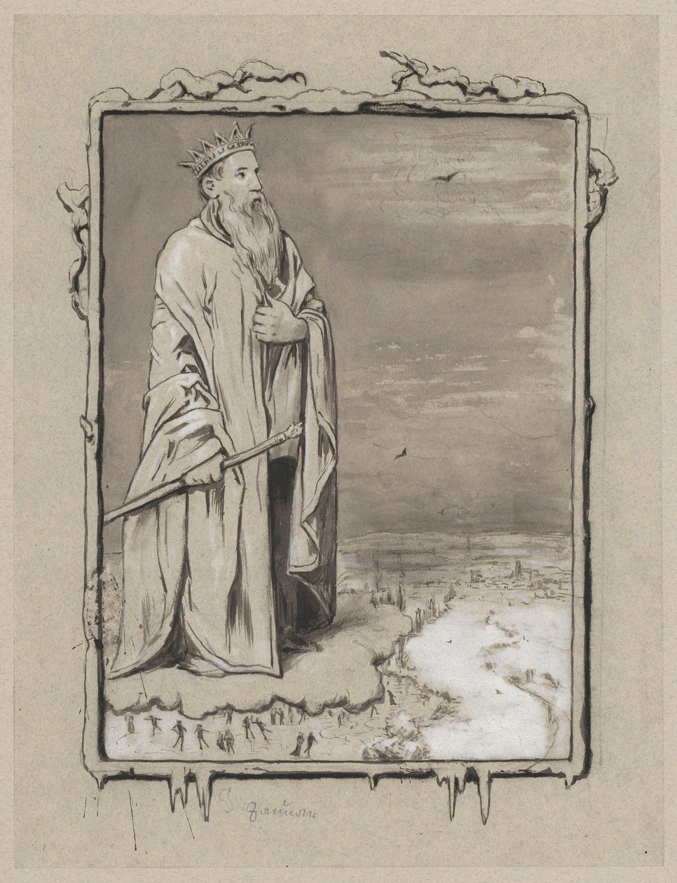 Alegoría de enero de Hans Thoma