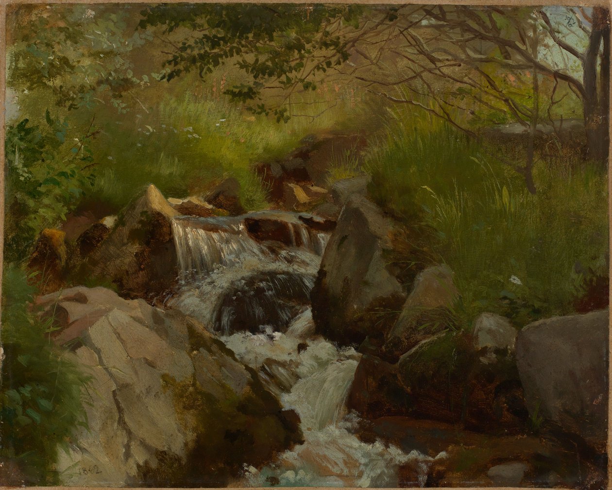 Arroyo entre rocas de Hans Thoma