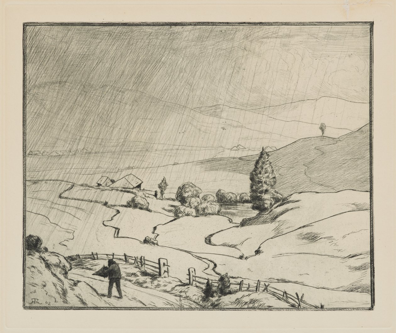 Empieza a llover de Hans Thoma