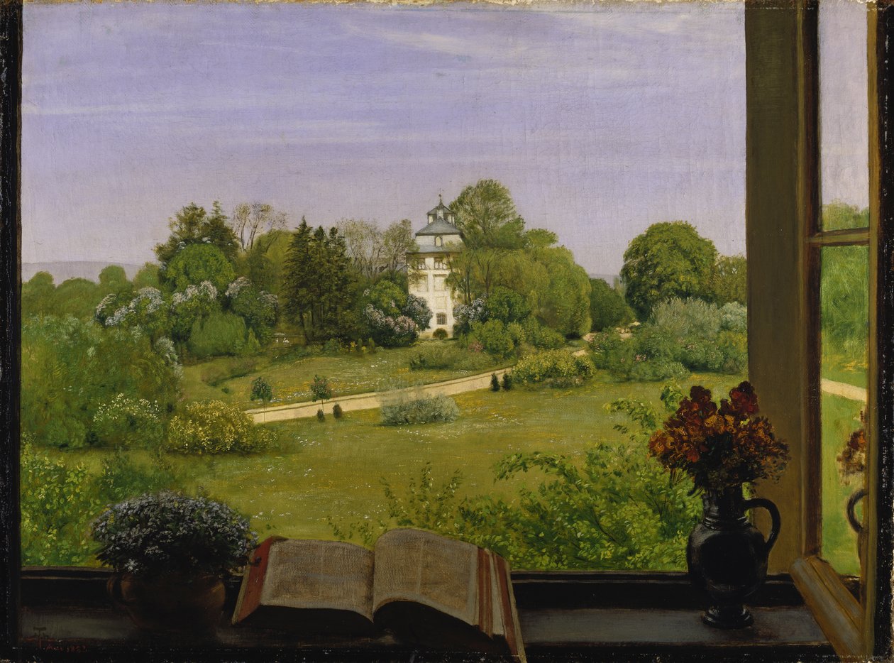 «Die Öd» Vista del parque de Holzhausen de Hans Thoma