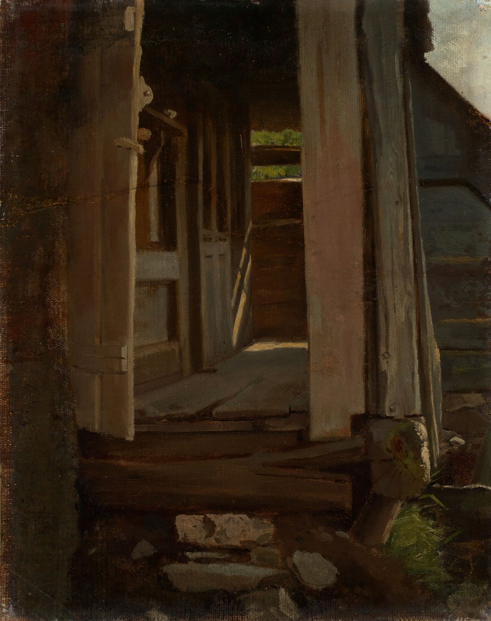 Entrada a una casa de la Selva Negra de Hans Thoma