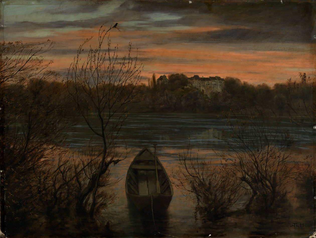 Barca solitaria de Hans Thoma
