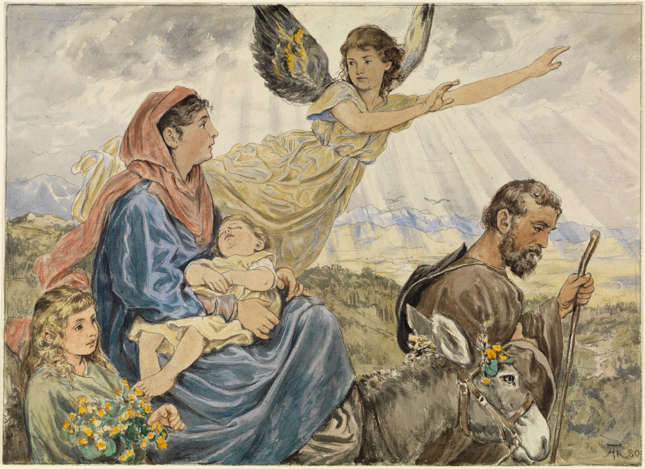 Huida a Egipto de Hans Thoma