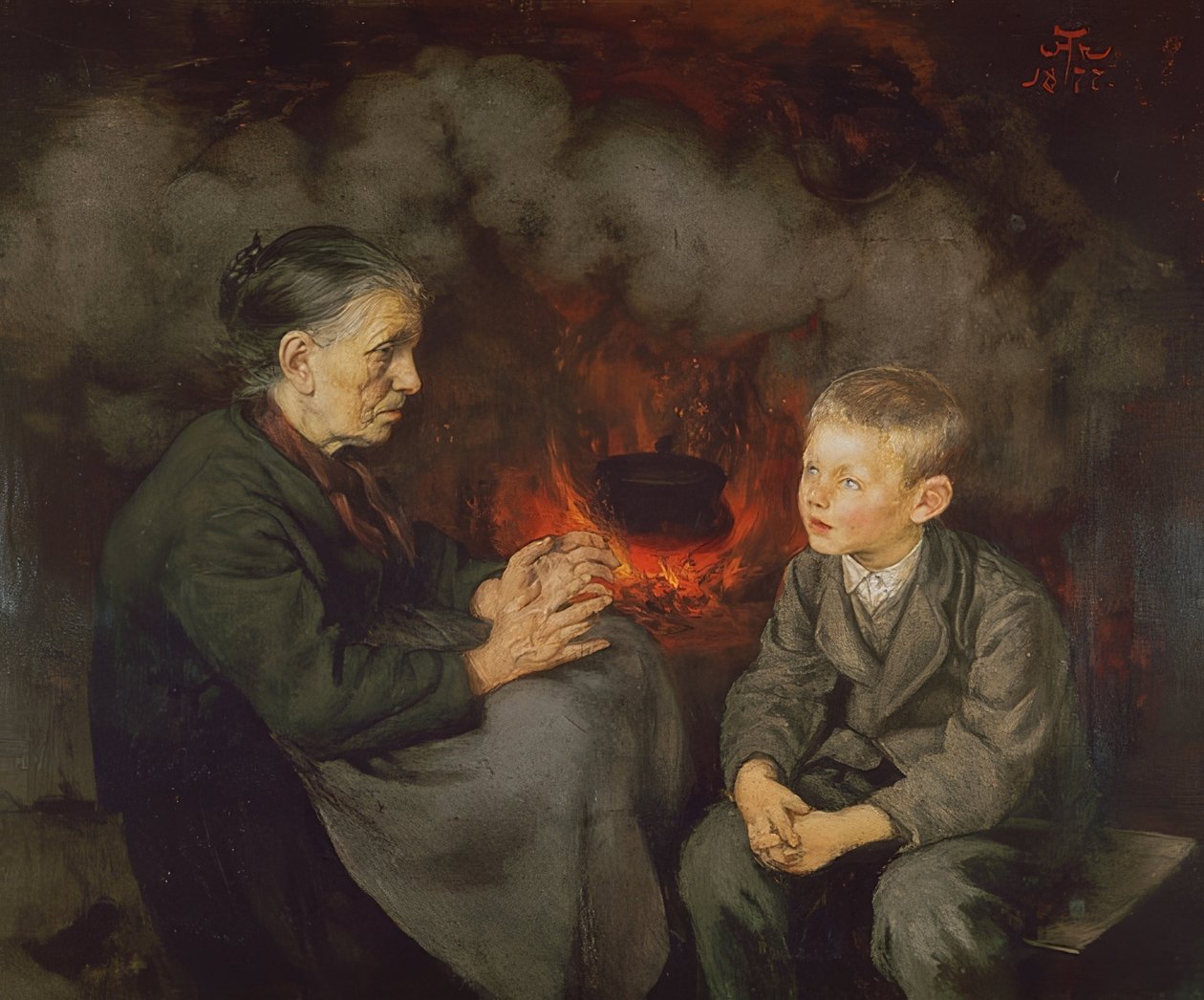 La abuela cuenta cuentos de Hans Thoma