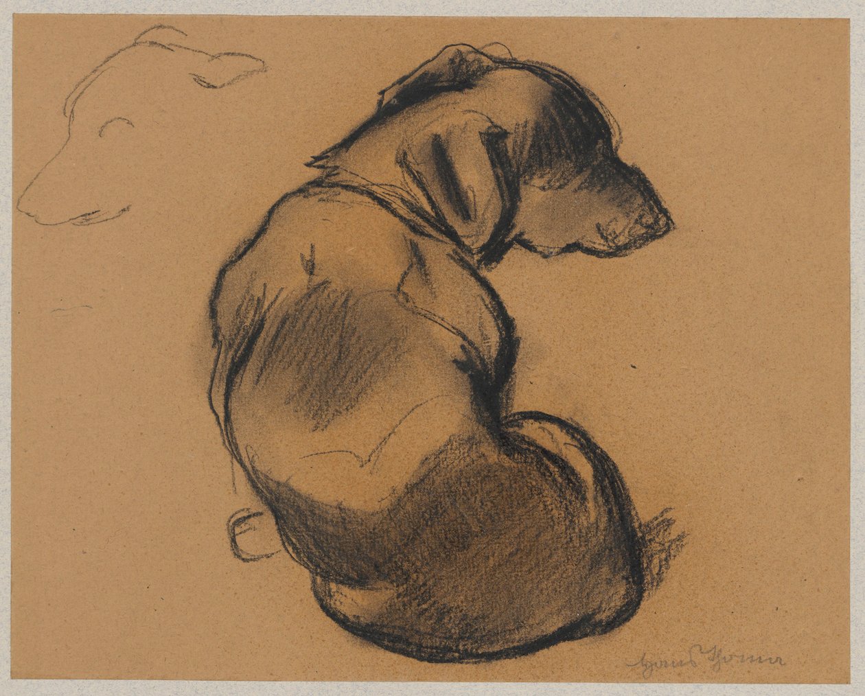 Perro salchicha de Hans Thoma