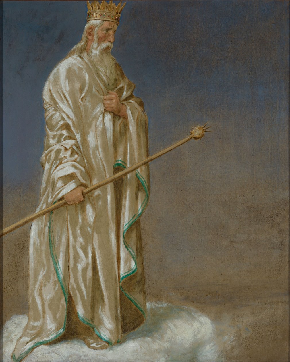 Enero (El rey del hielo) de Hans Thoma