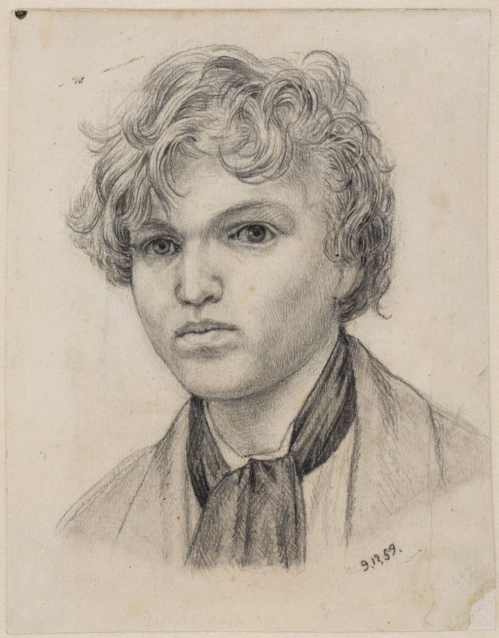 Autorretrato juvenil de Hans Thoma
