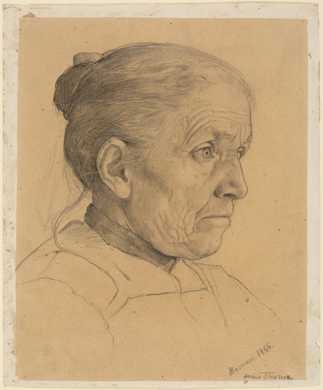 Cabeza de la madre del artista de Hans Thoma