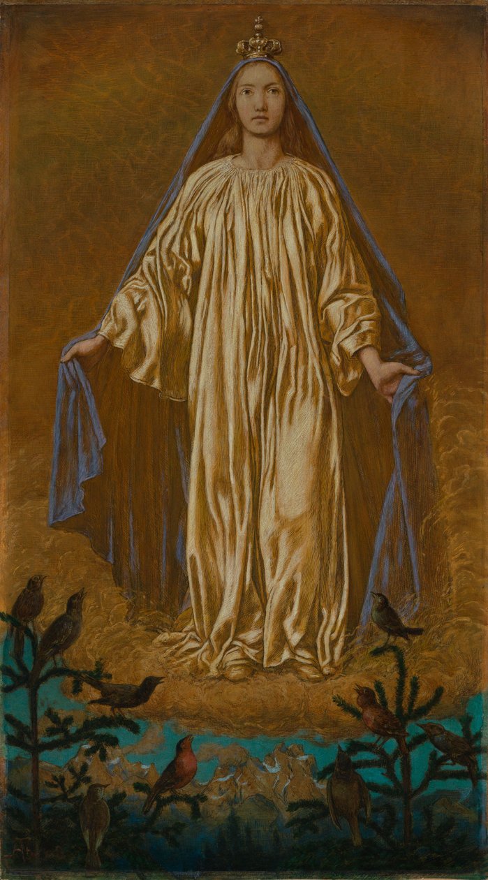 María como Reina del Cielo de Hans Thoma