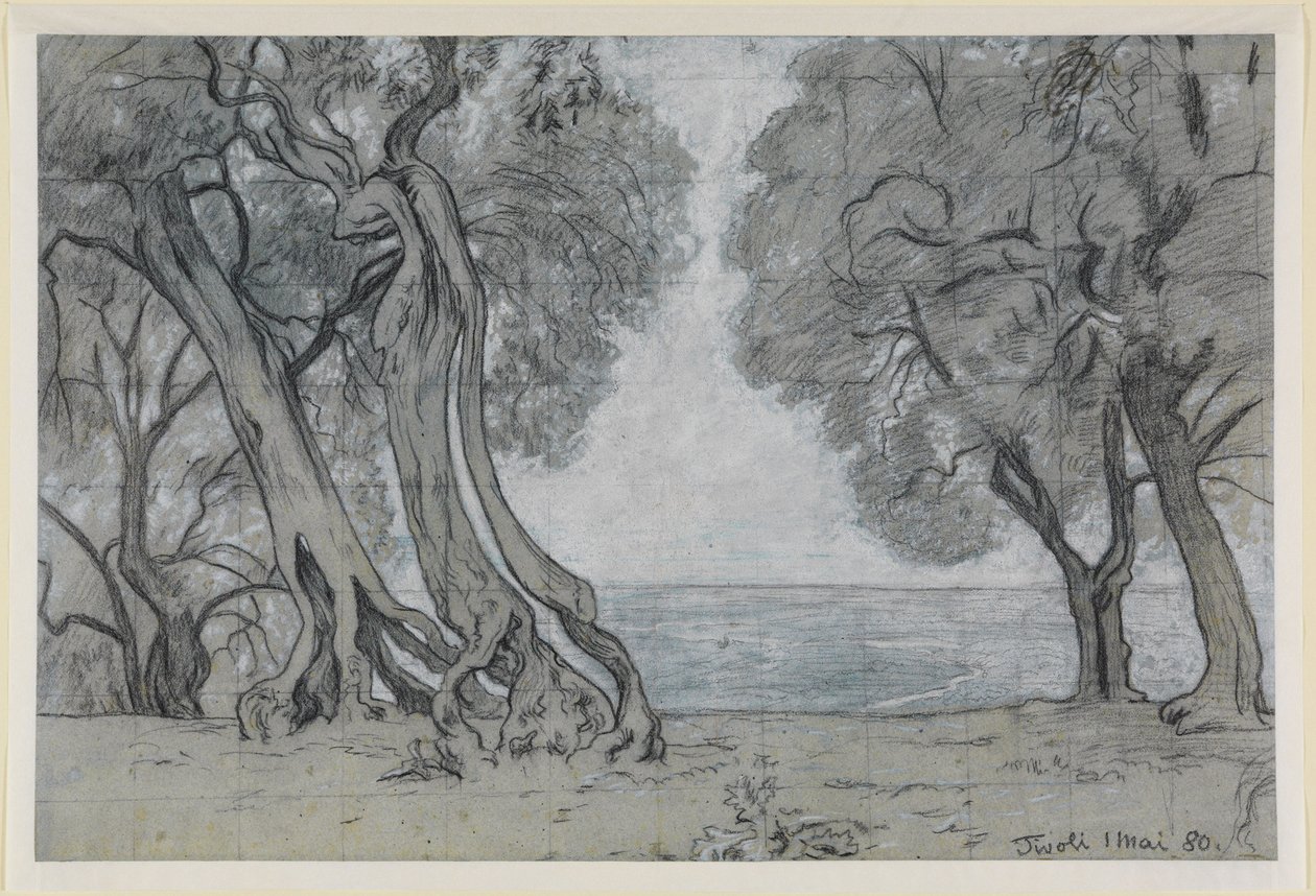 Olivos cerca de Tivoli de Hans Thoma