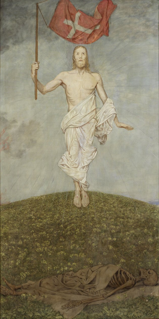 Tríptico de Pascua: La Resurrección de Cristo de Hans Thoma