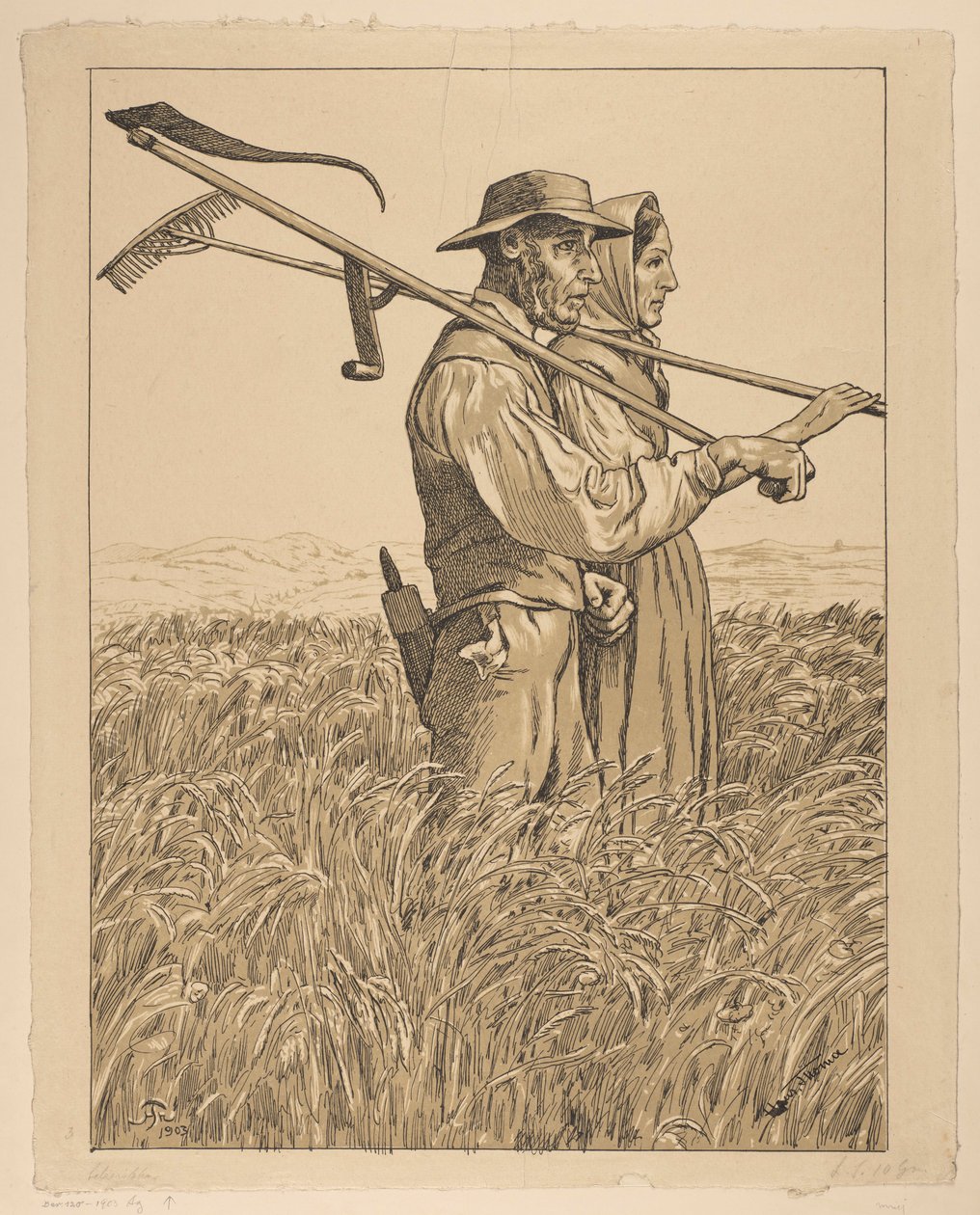 Un par de segadores de Hans Thoma