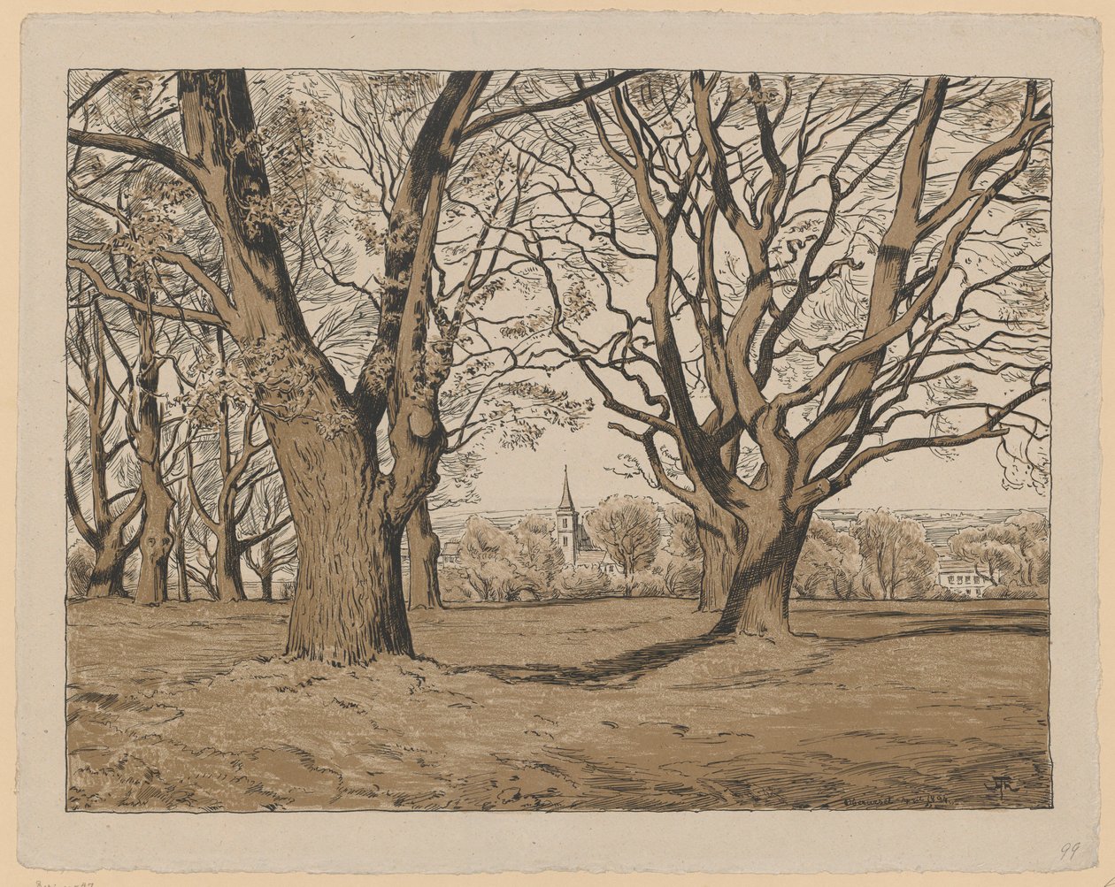 Paisaje de los alrededores de Obersursel de Hans Thoma