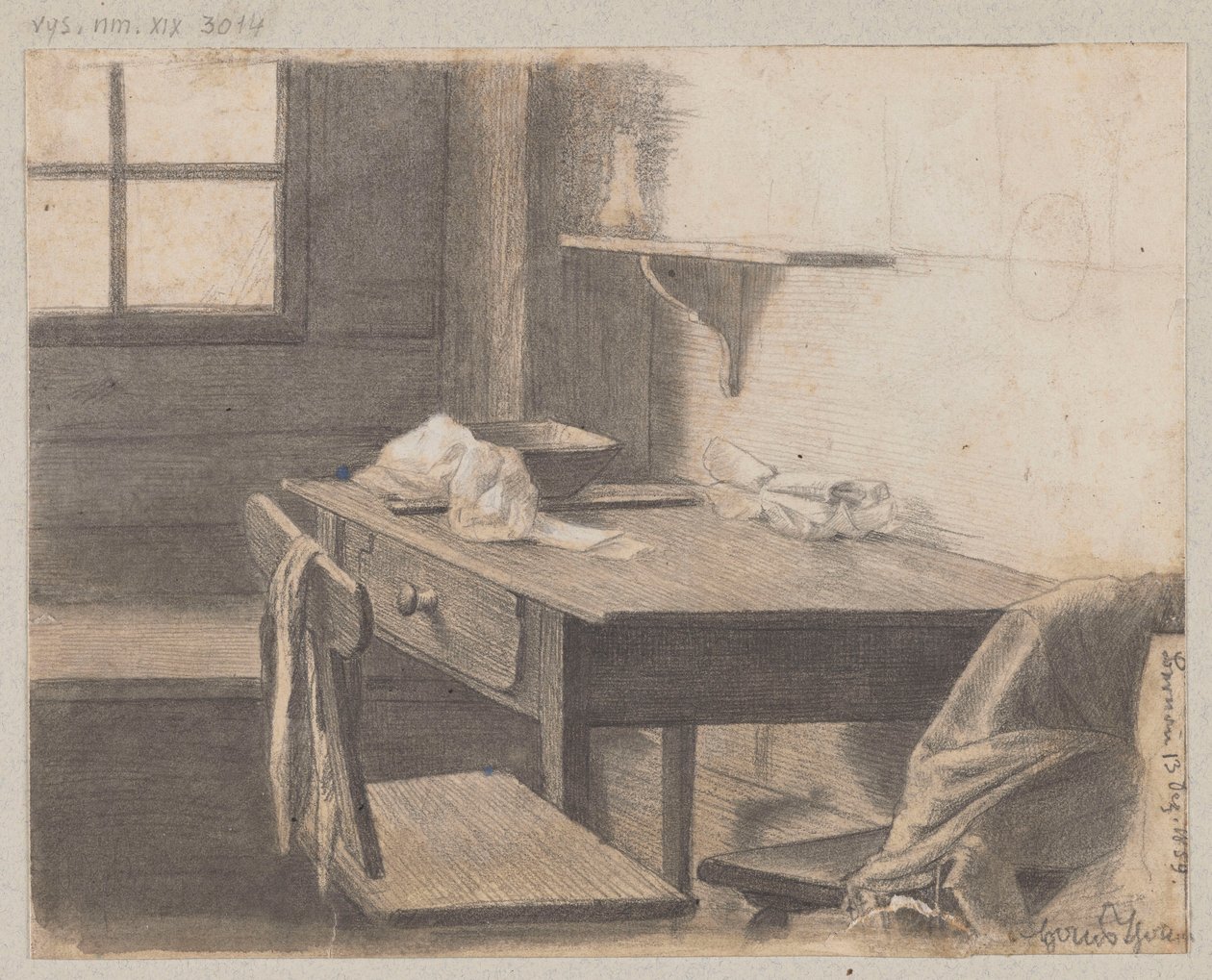 La habitación del artista en Bernau de Hans Thoma