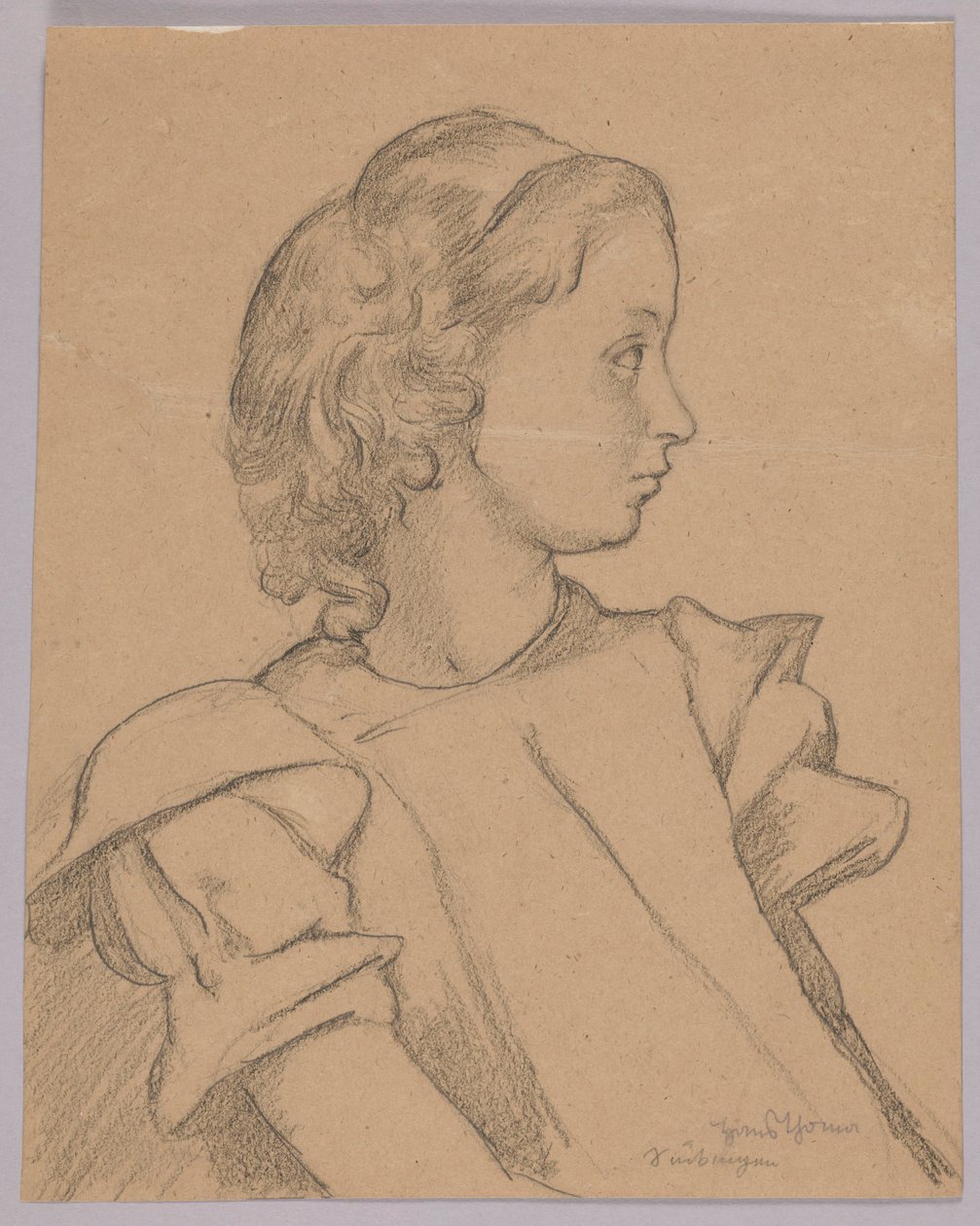 Retrato de una niña de Hans Thoma