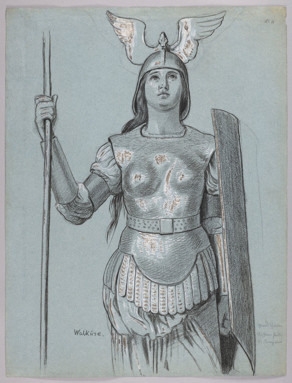 Diseño del traje de la Valquiria de Hans Thoma