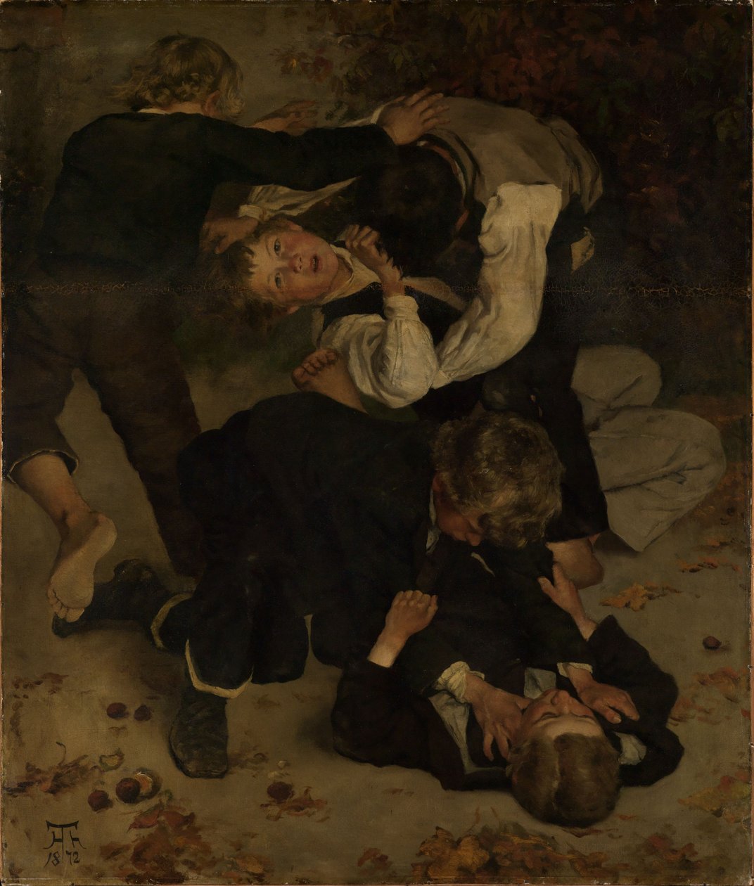 Niños peleando de Hans Thoma