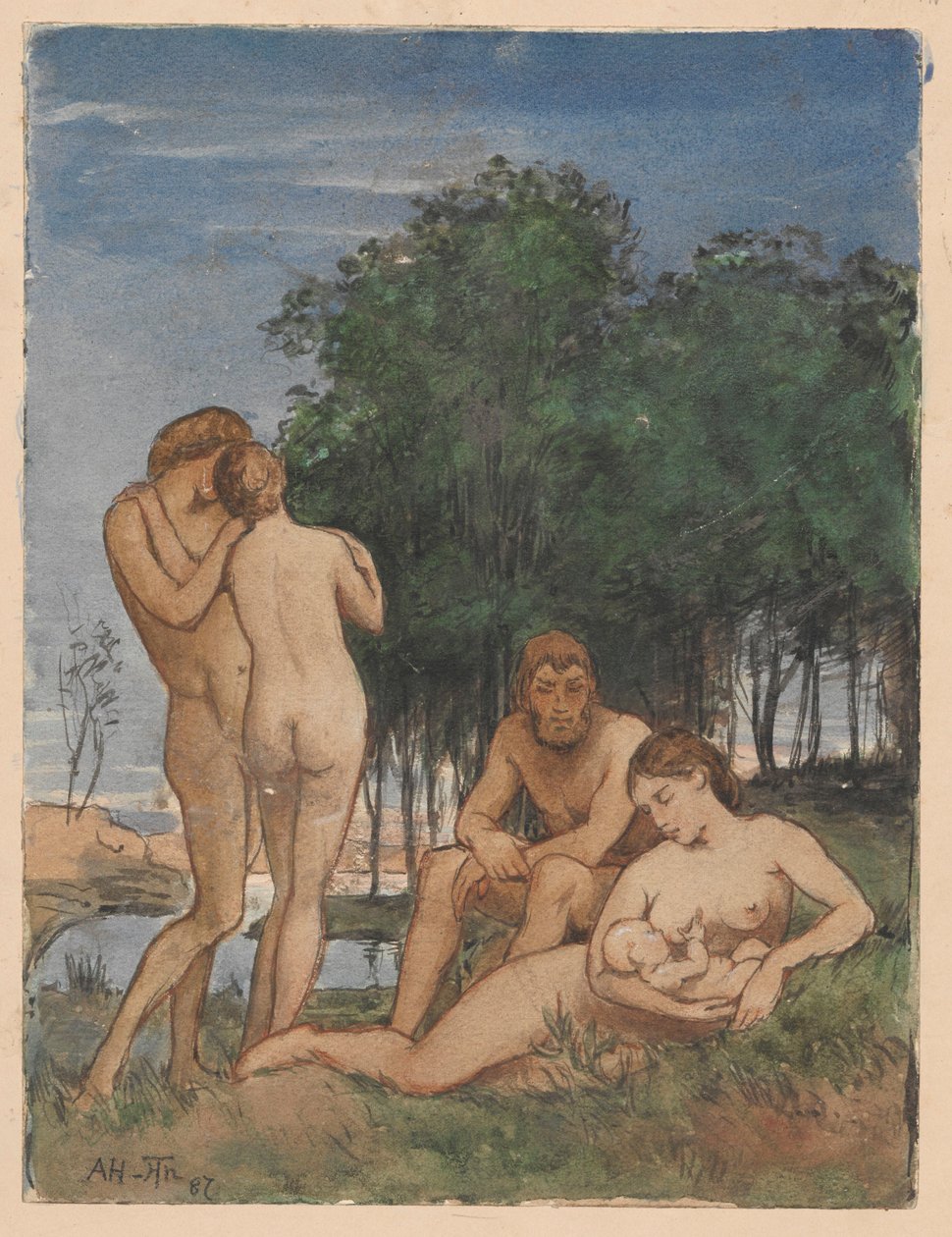 Una escena idílica de Hans Thoma