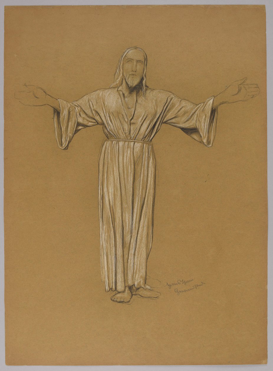 Estudio de la figura de Cristo de Hans Thoma