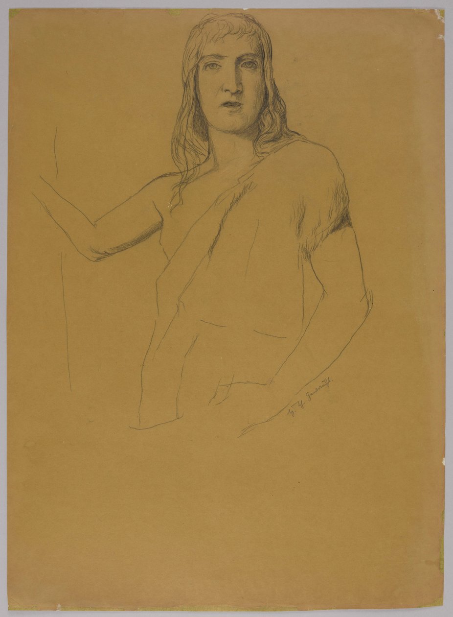 Estudio de la figura de San Juan Bautista de Hans Thoma