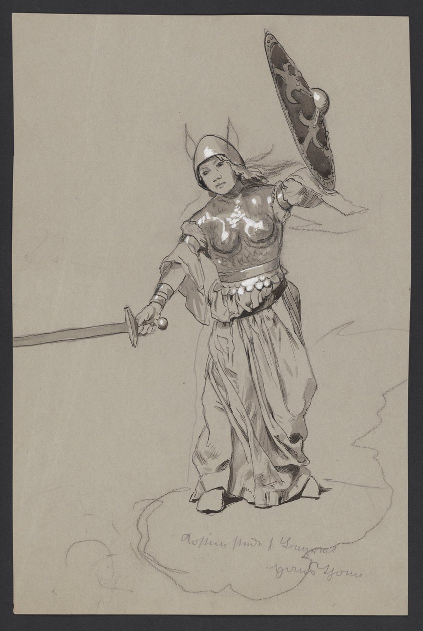 La valquiria guerrera de Hans Thoma