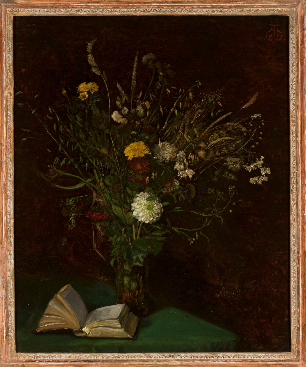 Jarrón con flores de Hans Thoma