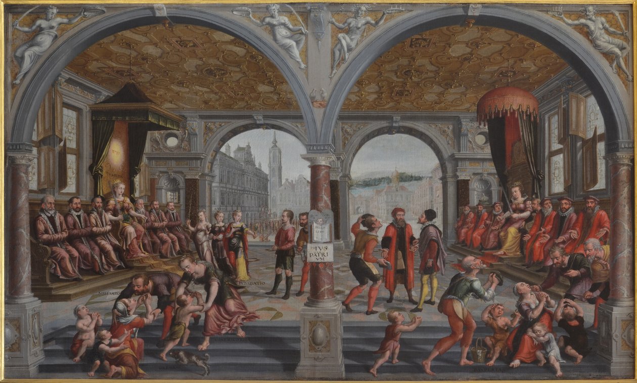 Iustitia und Iniustitia Justicia e Injusticia, 1594-1595 de Hans Vredeman de Vries